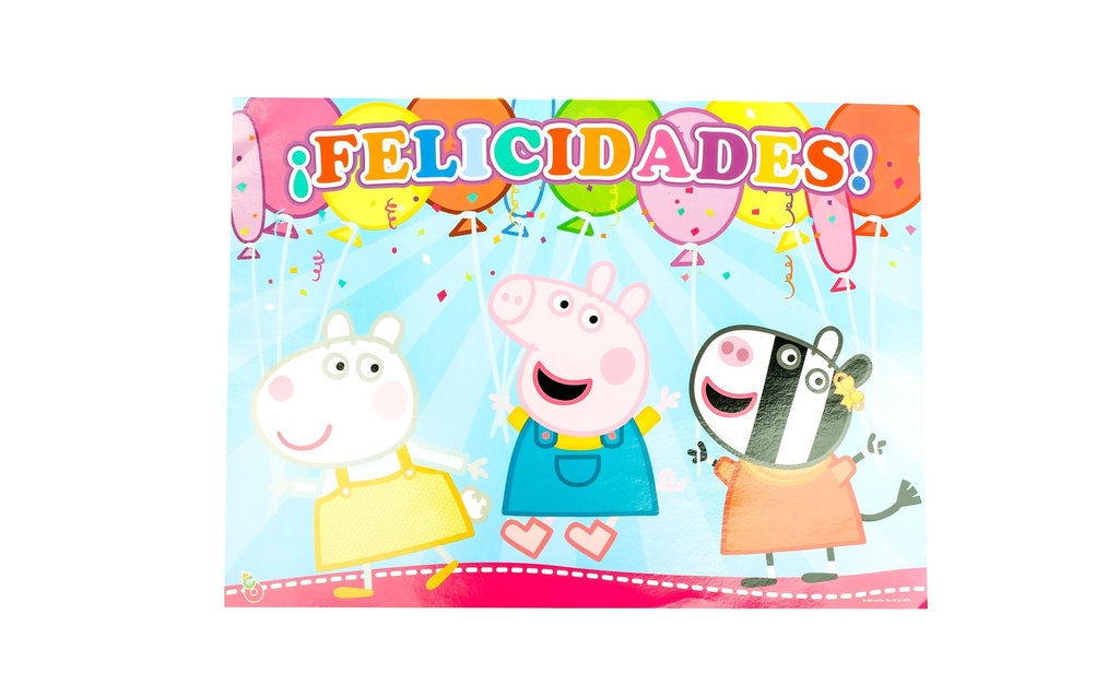 AFICHE FELICIDADES PEPPA PIG x1 C.O