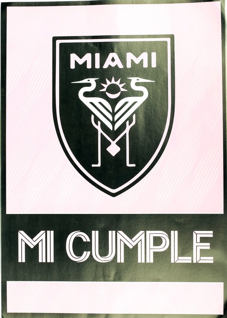AFICHE MI CUMPLE INTER MIAMI x1 GM 25