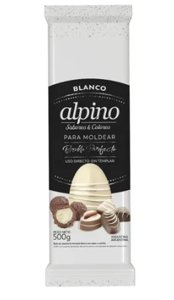 CHOCOLATE ALPINO LODISER EN TABLETAS BLANCO x500g