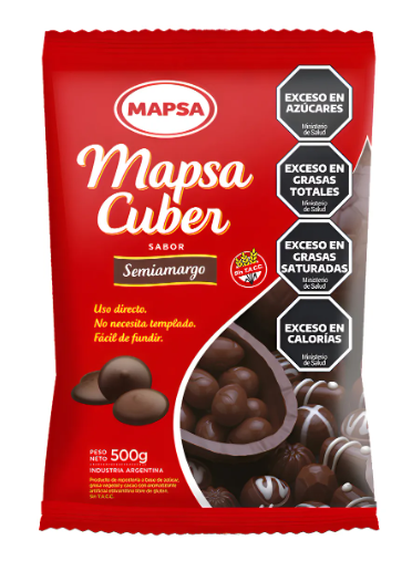 CHOCOLATE MAPSACUBER BOTON S/AMARGO 500gr