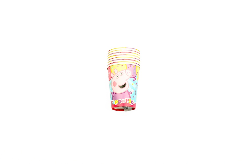 VASO DE POLIPAPEL PEPPA PIG x8 C.O