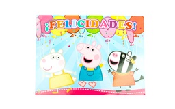 AFICHE FELICIDADES PEPPA PIG x1 C.O