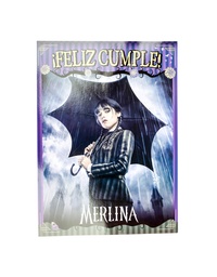 AFICHE FELIZ CUMPLE MERLINA x1 C.O