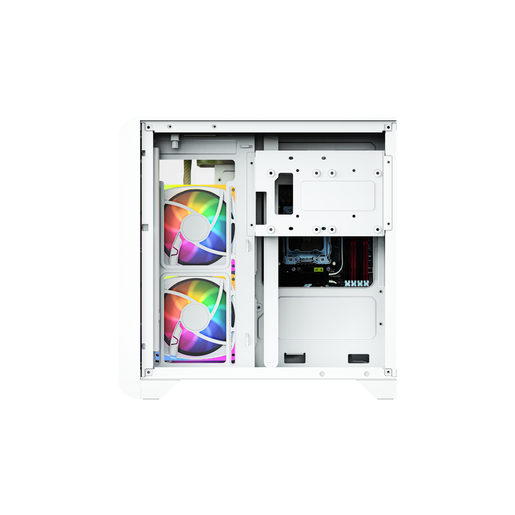 Gabinete SAIKANO XT2 Black - 3Fans Argb - LCD - Mesh Curveado - Vidrio Templado